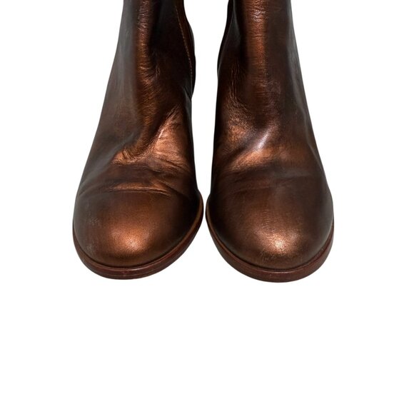 Pour La Victoire Iris in metallic copper leather women's ankle booties size 6 - Picture 4 of 12